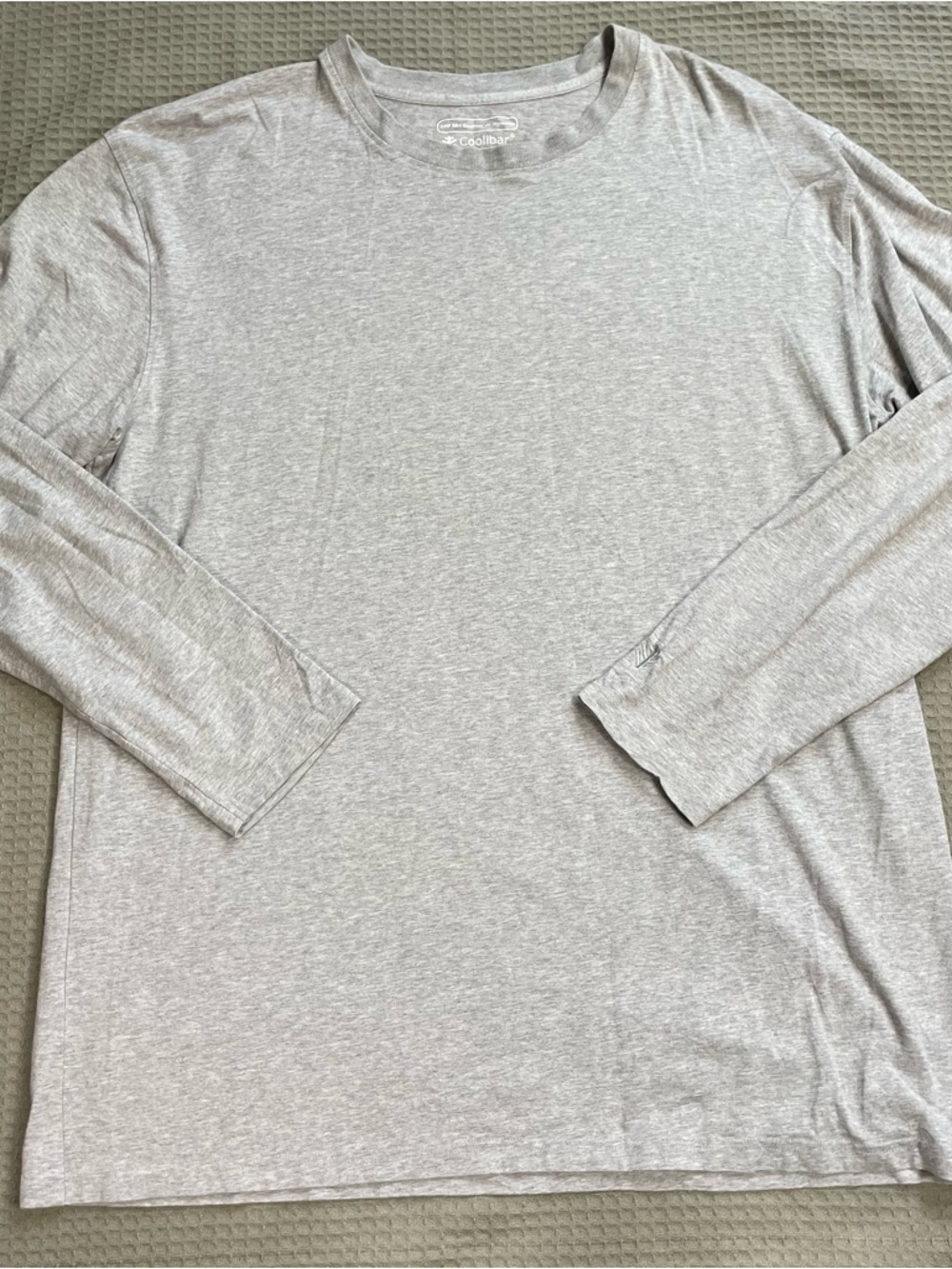 Coolibar Morada Everyday Long Sleeve Tee Shirt Large Men’s Gray UPF 50+